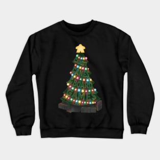 Board Gamer Christmas Tree Crewneck Sweatshirt